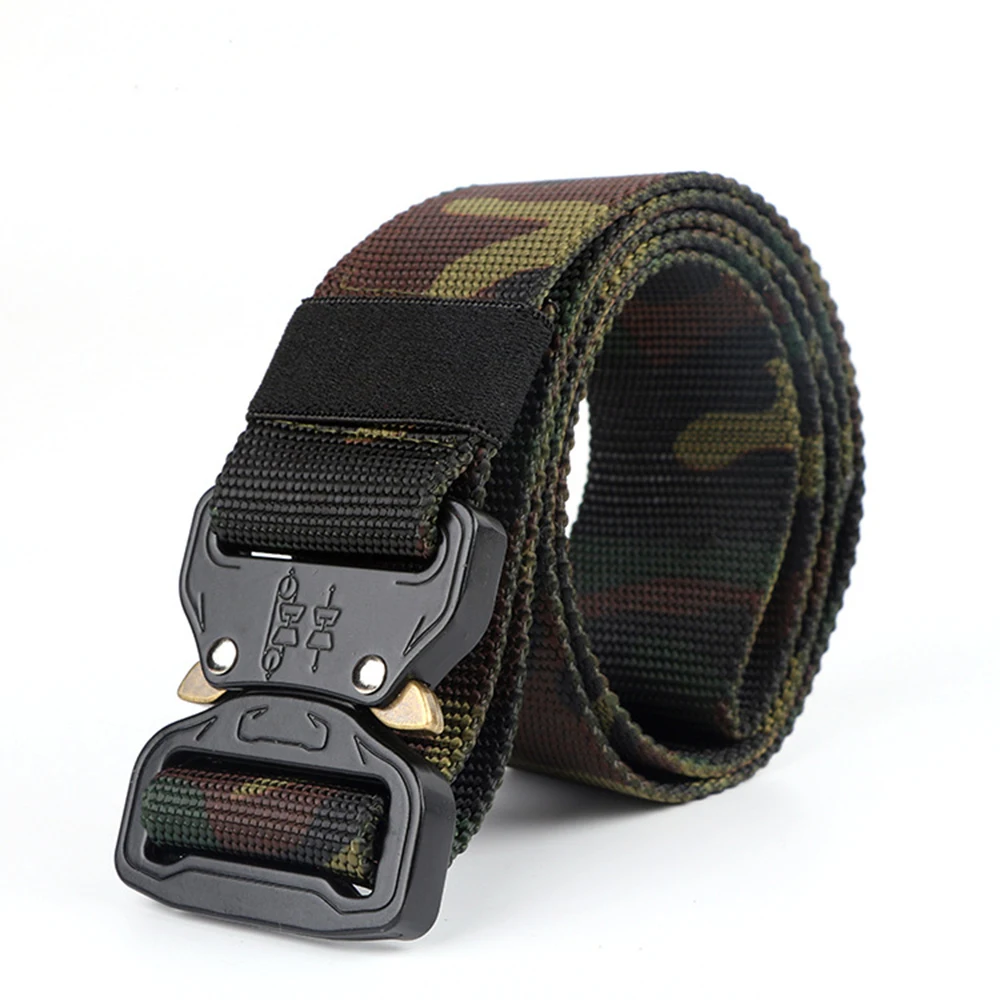 Multicolor Нейлоновый ремень мужской армейский тактический ремень Molle военный спецназ Боевые Ремни сбивать аварийный пояс для выживания тактическое снаряжение 1 шт - Цвет: Multicolor