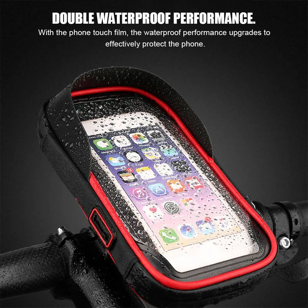 New Bike Mobile Phone Bag Dust-proof Waterproof Case Holder For Outdoor Riding 360 Degree Rotation Design