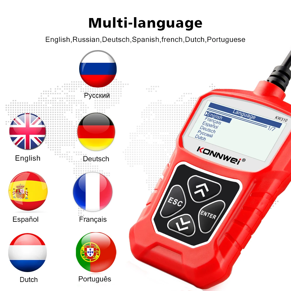 KONNWEI KW310 Obd2 Scanner Car Diagnostic Tool Obd 2 Car