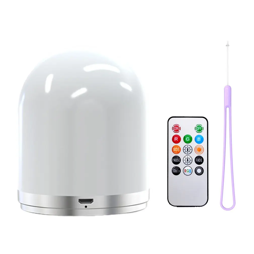 

Colorful LED Night Light Remote Control RGB Adjustable Bedroom Bedside Lamp for Children Baby Eye Protection Lamp