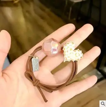 60 шт./лот DIY Мульти простой жемчужный любящее сердце резинки эластичные браслеты кольца для волос Инструменты для укладки аксессуары HA745