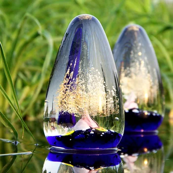 

Simple modern pure hand-made crystal money tree ornament Creative glass art home decoration Abstract water drop ornament