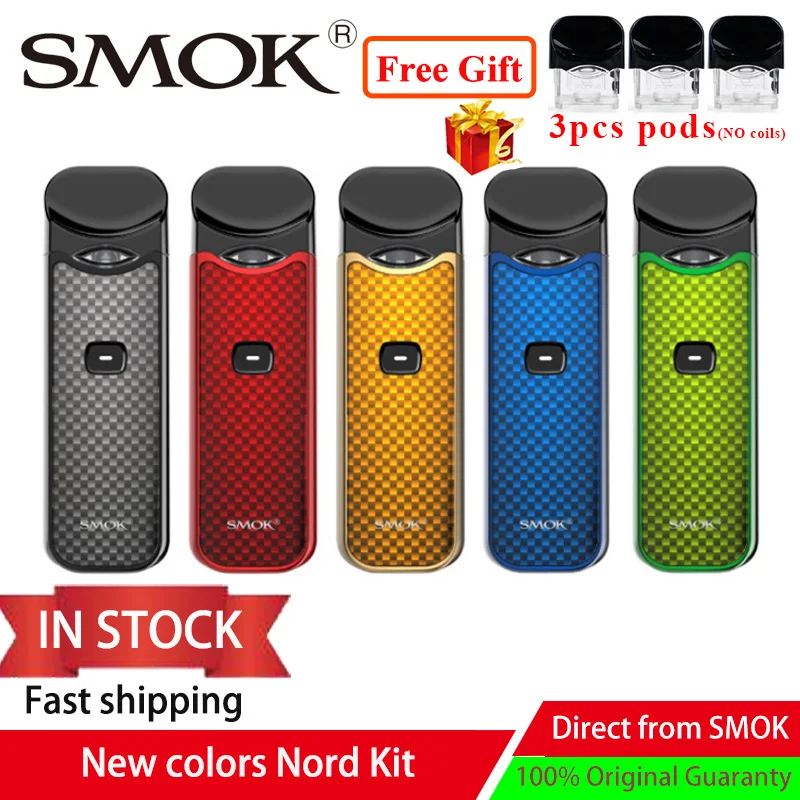 Pod Vape Smok Nord Kit 1100mAh &3ML pod Cartridge fit nord mesh/mesh MTL coil Vape electronic cigarette kit vs smok novo to vape