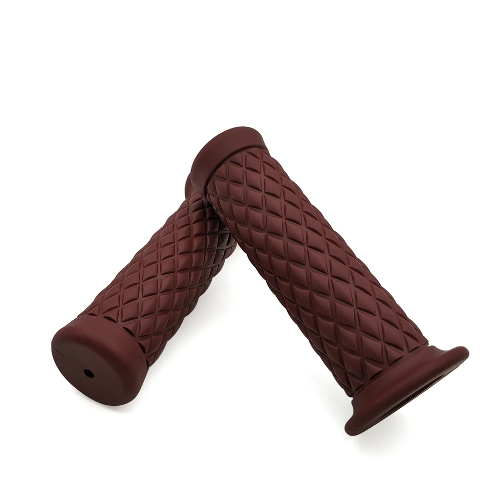 Универсальный 7/8 ''винтажный резиновый мото rcycle grip части для Кафе racer moto руль для KTM 1290 Super Duke R/G супер Приключения - Цвет: Dark Red