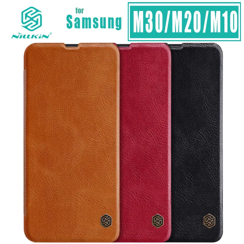 Для samsung Galaxy M30 M20 M10 J8 J7 Pro Max Duo J6 Plus Prime J5 J2 Pro J4 Core чехол NILLKIN Флип кожаный чехол с отделением для карт