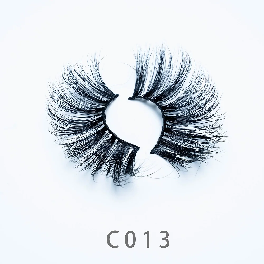 

30mm C13 5D Handmade Real Mink Strip Eye Lashes High Volume Soft Eyelashes Cross Thick Fluffy Dramatic Eyelash Extension Makeup