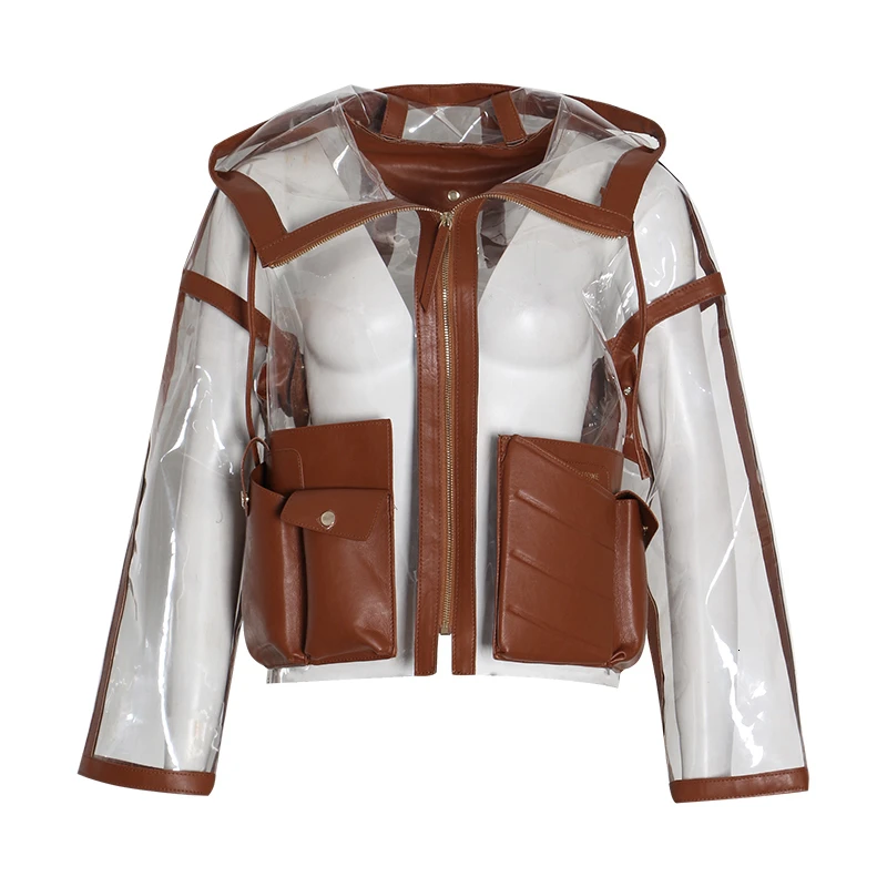 CHICEVER/Женская куртка из искусственной кожи в стиле пэчворк уличная одежда с