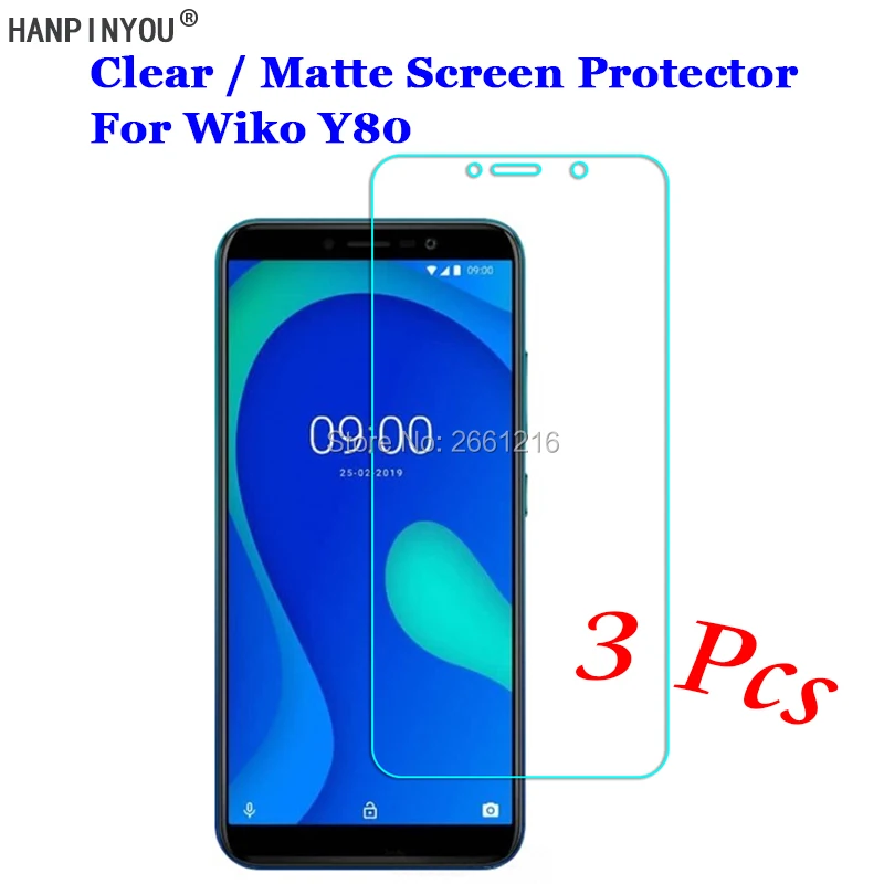 

3 Pcs/Lot For Wiko Y80 5.99" New HD Clear / Anti-Glare Matte Front Screen Protector Touch Film Protection Skin