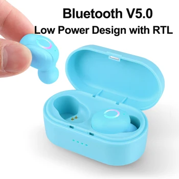 

T8 Color Sport Bluetooth Earphone TWS Wireless Mini Earbuds Hd Mic Music Gaming Headset Headphones With 300mAH Charging Box