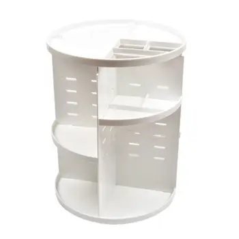 

Round 360 Rotating Makeup Organizer Adjustable Lazy Rack Spinning Large Capacity M0XD