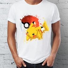 Новинка, Брендовые мужские футболки, 100% хлопок, Pika Smash Attack, Pokemon, Pikachu, Super Mario Bros, Pokemon, игровая футболка с круглым вырезом, большие размеры(China)