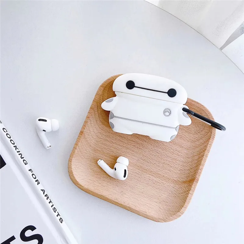 3D стереоскопический чехол Baymax с Bluetooth для наушников Airpods Pro милый защитный чехол для Airpod 3 аксессуары с брелком