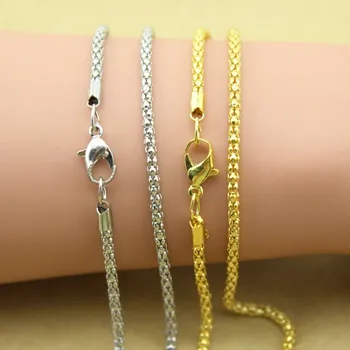 

10pcs/lot 70cm Gold Color Snake Chains Bulk Popcorn Chain Necklace Chain With Lobster Clasp DIY Jewelry Findings for Pendant
