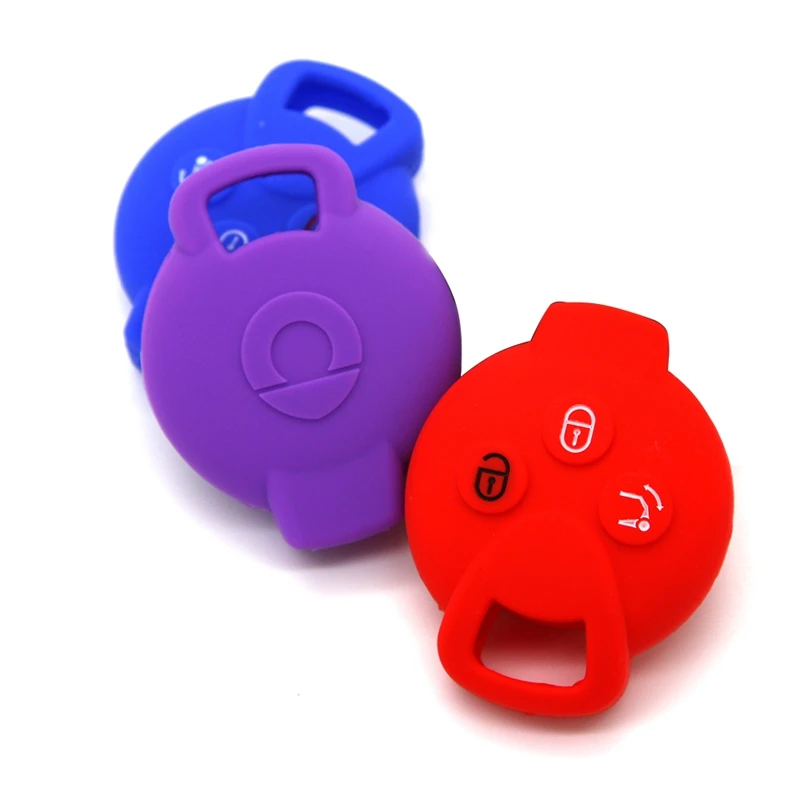 

1Pcs Remote 3 Buttons Silicone Car Key Case Cover For Benz Smart Fortwo For Roadster Forfour Shell Protect