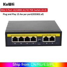 KuWFi 48 В POE коммутатор 100 Мбит/с Ethernet сетевой коммутатор 4 порта PoE коммутатор Стандартный RJ45 инжектор для ip-камеры/беспроводной AP/CCTV KuWFi 48 В POE коммутатор 100 Мбит/с Ethernet сетевой коммутатор 4 порта PoE коммутатор Стандартный RJ45 инжектор для ip-камеры/беспроводной AP/CCTV