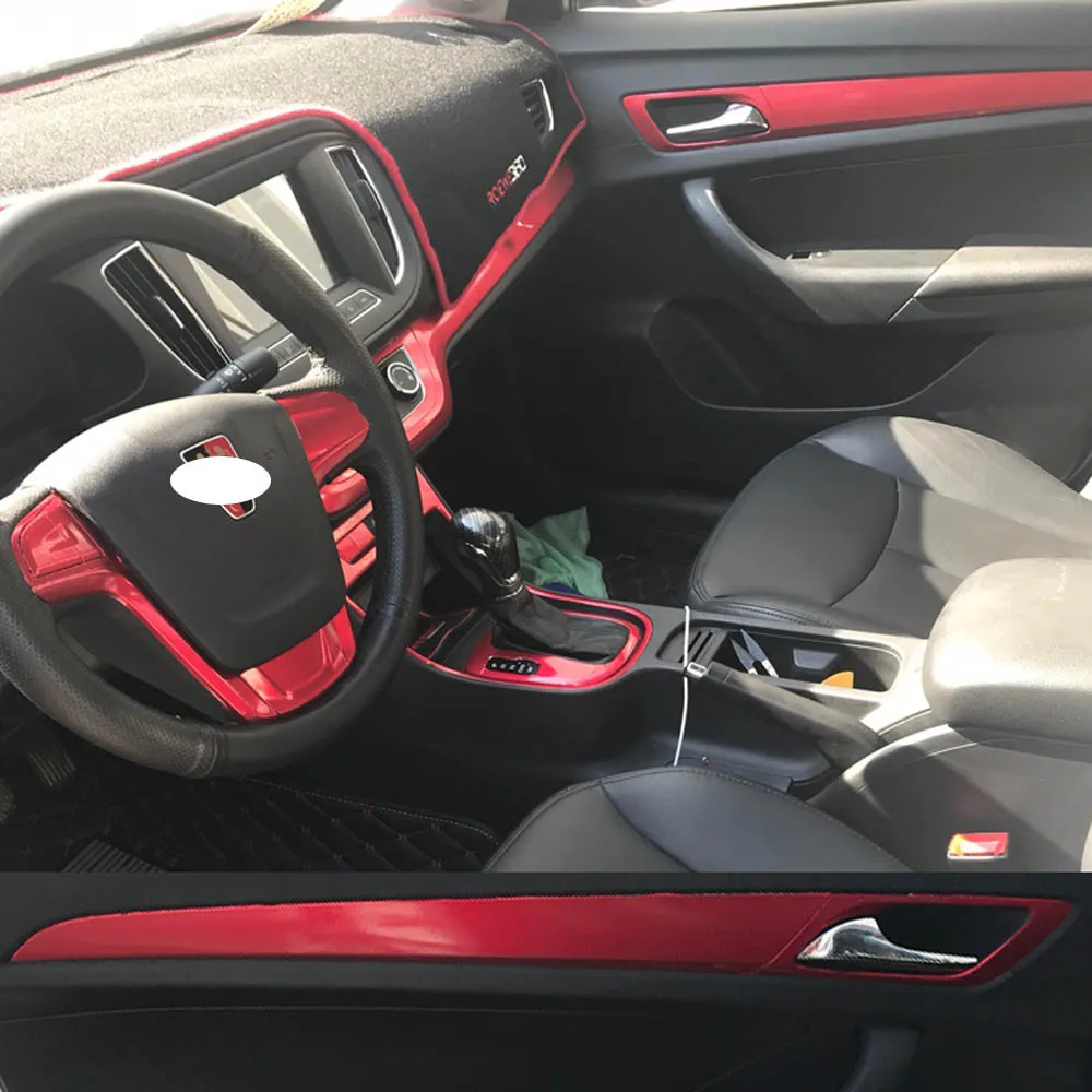 Для Roewe 360- внутренняя Центральная панель управления дверная ручка 5D наклейки из углеродного волокна наклейки аксессуары для стайлинга автомобилей