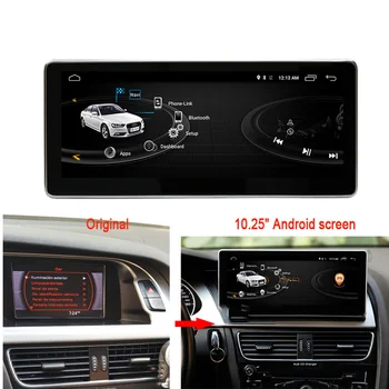 

Android 10.0 10.25 Inch Audi Cd Changer Car Multimedia Player GPS Navigation Automatic WIFI 4G Radio for Audi A4 2006-2014