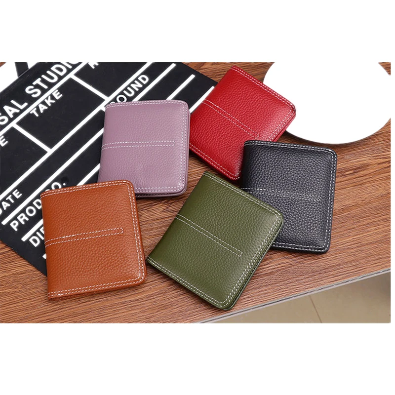 

MZORANGE Fashion Wallet Women Genuine Leather Small Women Wallets Purse Brand Short Purses Ladies Money Bag with Box men wallets