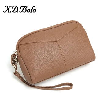 

X.D.BOLO Fashion Women Wallets Long Wallet Female Purse Leather Wallets Big Capacity Ladies Coin Purses Phone Clutch Bag