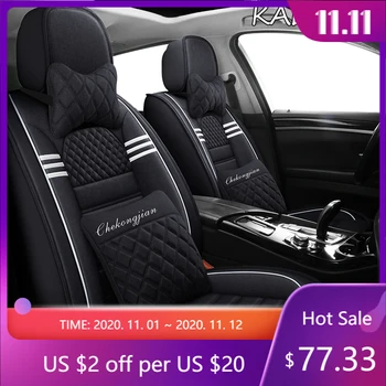

KADULEE FLAX car seat cover set for vw touareg peugeot 406 mazda premacy skoda felicia bmw x5 e70 vw lupo seat cover cars
