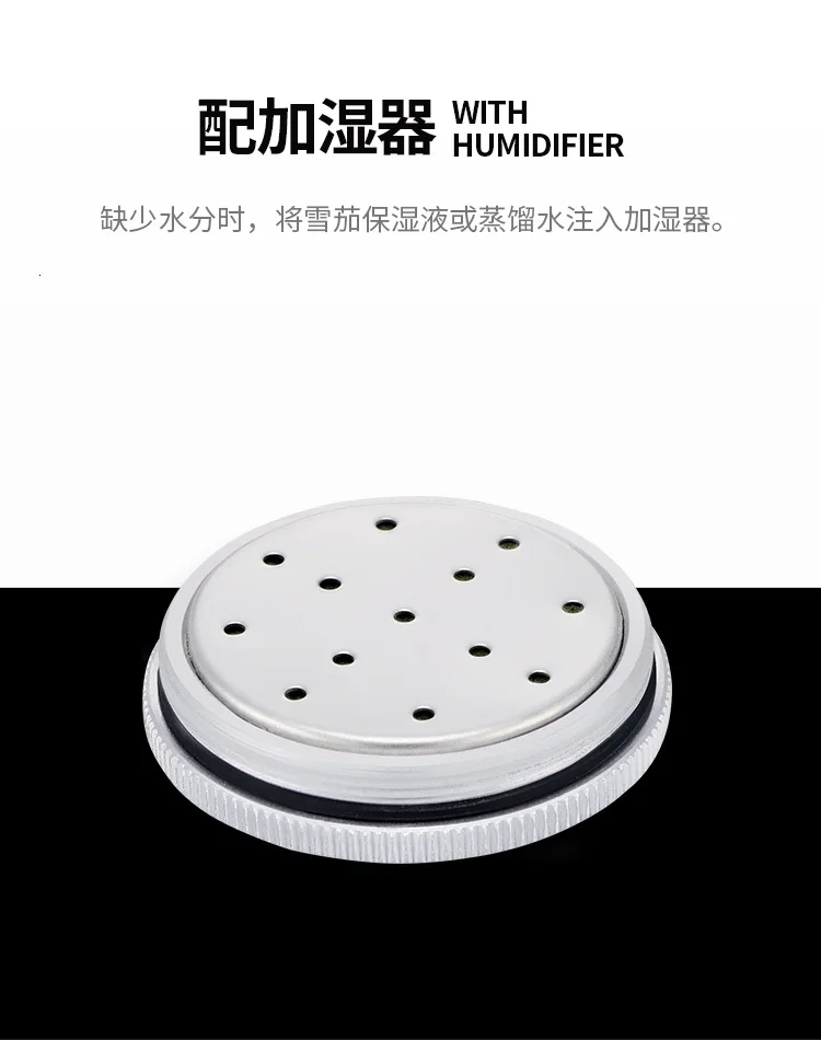 Сигары Humidor Путешествия Портативный Металл Нержавеющая сталь увлажняющий бак аксессуары для курения тюбик увлажняющего средства