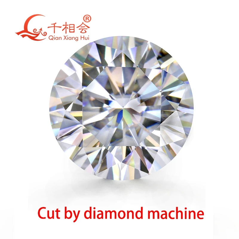 mais shinning forma redonda brilhante corte moissanite cor branca cortada pela máquina do diamante melhor polonês pedra solta