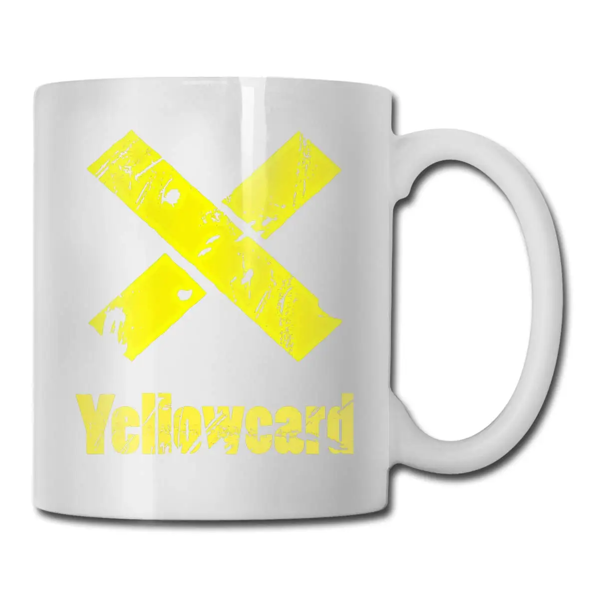 Yellowcard 11 унций стильные кружки белая фарфоровая чашка оригинальная кружка для кофе - Цвет: B