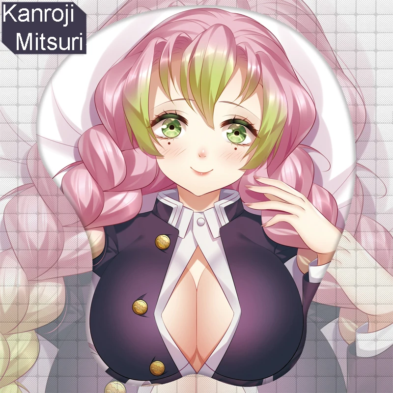 

Demon Slayer Kanroji Mitsuri Figure 3D Anime Girl Soft Kimetsu No Yaiba Mouse Pad Mousepad Hand Wrist Rest Gifts Otkau Adult Toy