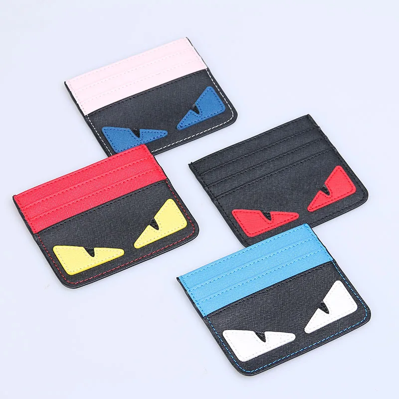 

2019 New Creative Cartoon Pattern Mens Mini Wallets PU Leather Card Holder Mini Money Purses women Fashion Short Slim Wallet