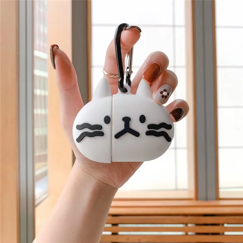 

Lovely Earphone Case For AirPods 1 2 Case 3D Cute Cat Cartoon Dog For Apple Air Pods Protective Cover For Earpods Earbuds Case