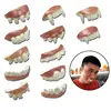 12pcs/set Halloween Party Prank Toys Simulation Rotten Teeth Vampire Denture Masquerade Cosplay Fake Teeth Trick Props 1