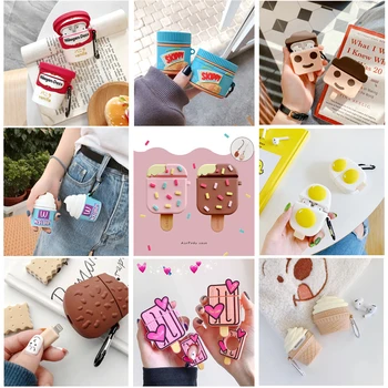 

Ice Cream Chocolate Cute for airpods pro case Bluetooth Earphone for airpods 1 2 Silicone Protection Earphone Cover Accessories