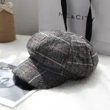 Studyset Модный берет женский Универсальный плед короткий край берет для осенне-зимней одежды короткий край 80 г opp пакет