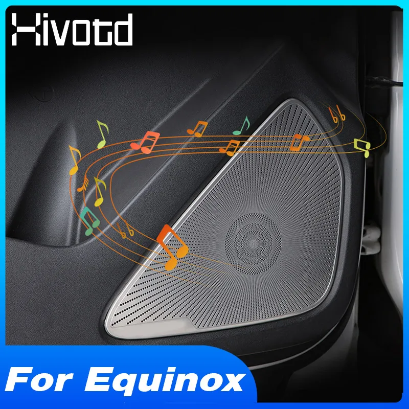 

Hivotd Stainless Steel Door Speaker Cover Horn Loudspeaker Panel Interior Parts Car Refit Accessories For Chevrolet Equinox 2021