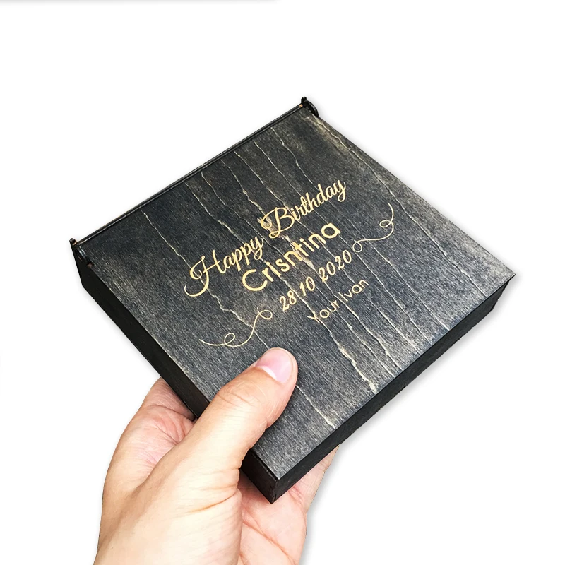 Персонализированная Подарочная коробка для ювелирных изделий упаковочная