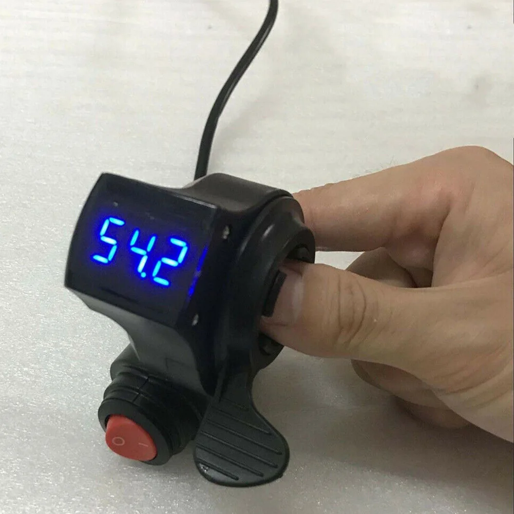 Универсальный с Мощность переключатель 12 V-72 V прочный ключ Knock черный дроссельная заслонка аксессуары цифровой светодиодный Дисплей для электрического велосипеда
