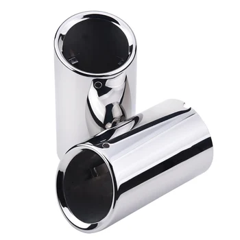 

SPEEDWOW 2PCS Car Exhaust Pipe Muffler Tail Pipe Muffer Tip For Audi A3 Beetle 1.2T Tail Throat Stainless Steel Pipe