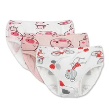 LOOZYKIT/3 шт., новые модные детские трусики для девочек, трусы, детское нижнее белье с рисунком милые трусики для мальчиков детские шорты одежда на подкладке