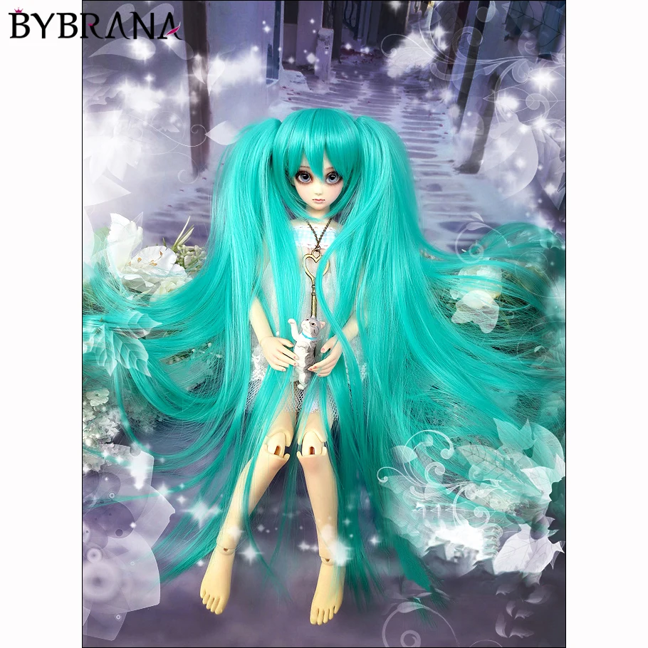 Bybrana Bjd Doll Wig Double Ponytail Anime Customizable Color | Игрушки и хобби