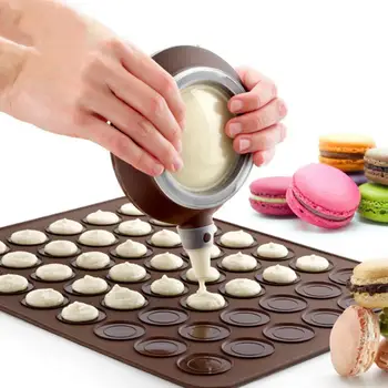 

48 Holes Macaron Non-Stick Silicone Mat Decorating Pot Kitchen Baking Mold Set Cookie Chocolate Silicone Mat Baking Pan Dessert