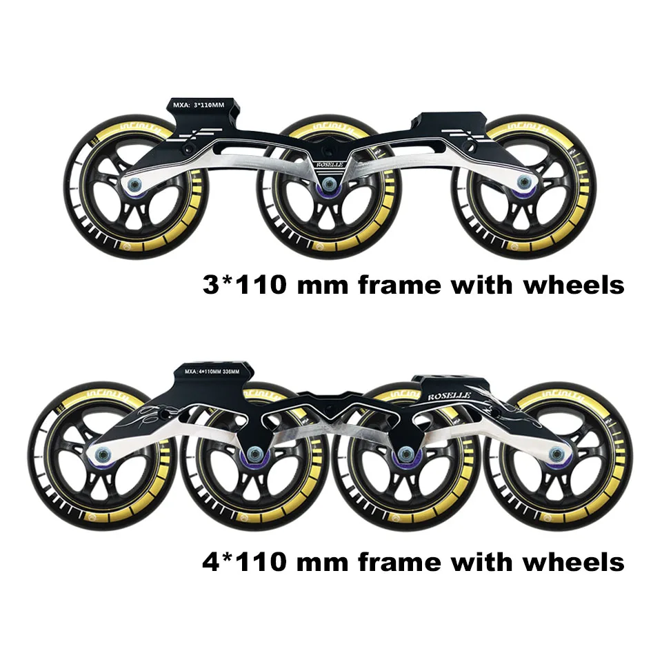 

Speed Slalom Slide RS Inline Roller Skates Frame 3*100/110mm Wheels Aluminum Alloy Skating Base 85A Wheel Skates Basin XX5