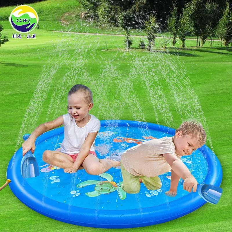 

Children Outdoor Water Spouting Pad Summer Inflatable Thick PVC Inflatable Water Spouting wan ju dian