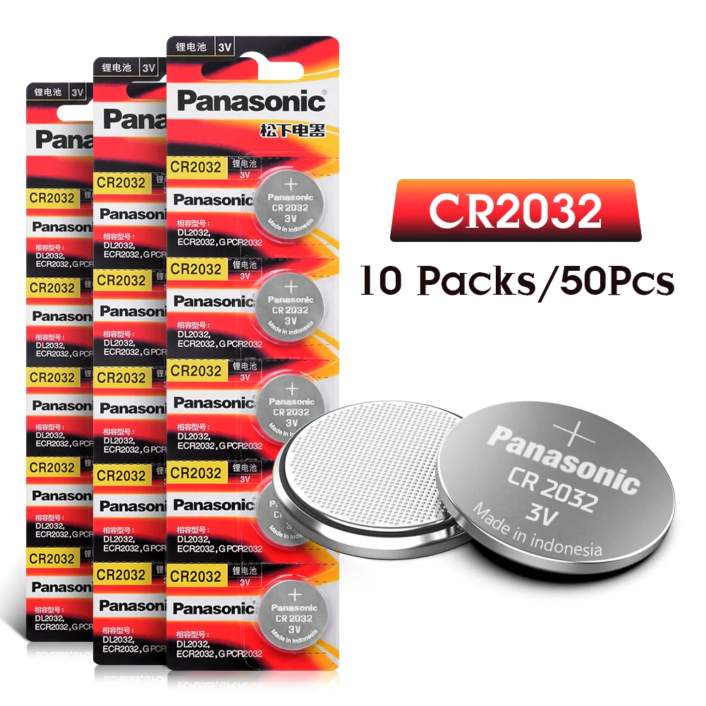 

PANASONIC 50 Pcs 2019 New 3V CR2032 Pilas Button Coin Batteries CR 2032 Cells For Computer Motherboard Men Women Watches Clock