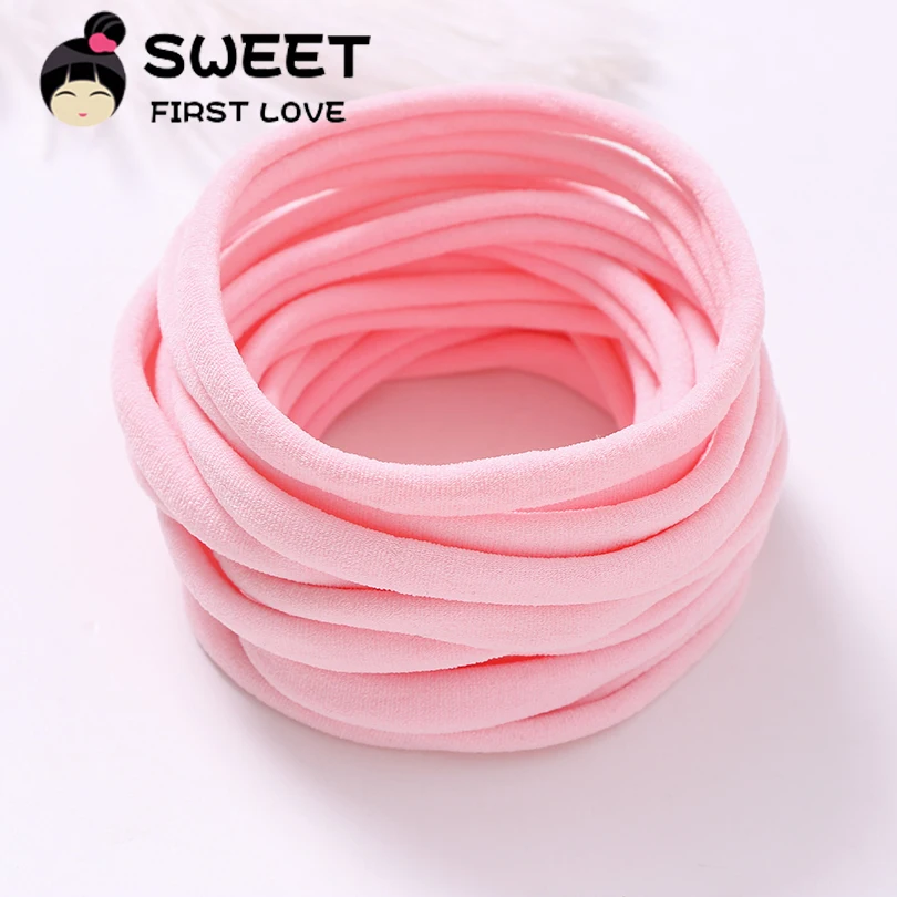 10 шт./лот мягкие бесследные детские повязки на голову Эластичные Обтягивающие