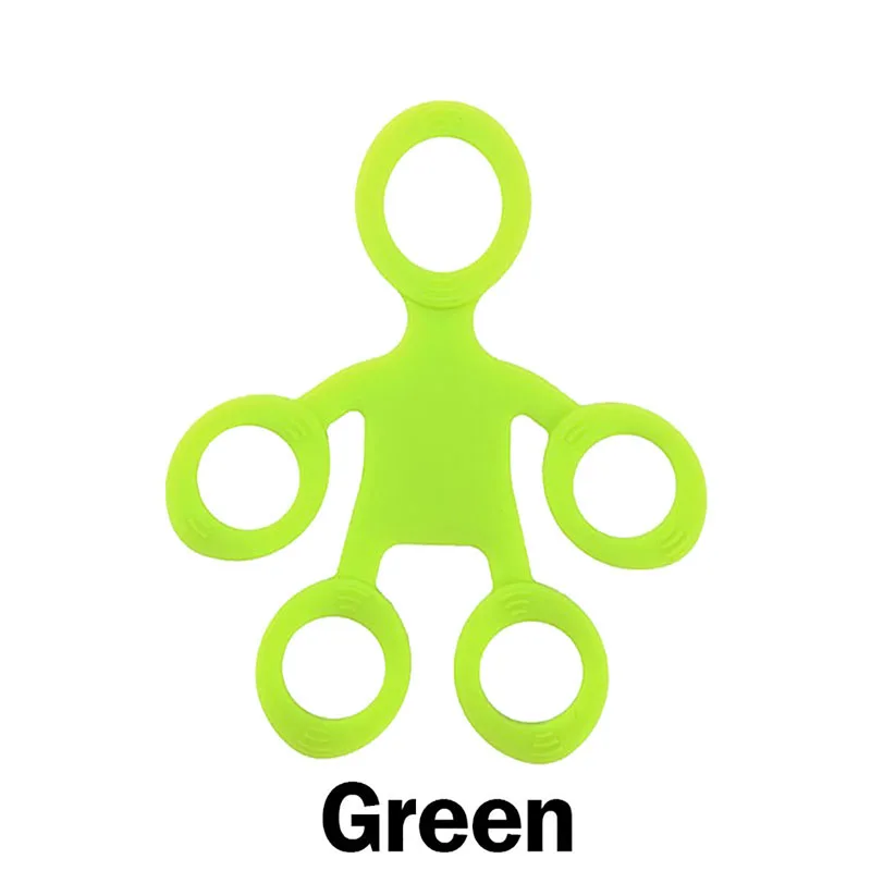 Хорошая эластичность тренажер для пальцев руки Силиконовое кольцо захват Усилитель тренажер лента-Эспандер для фитнеса расширитель Растяжитель - Цвет: Зеленый