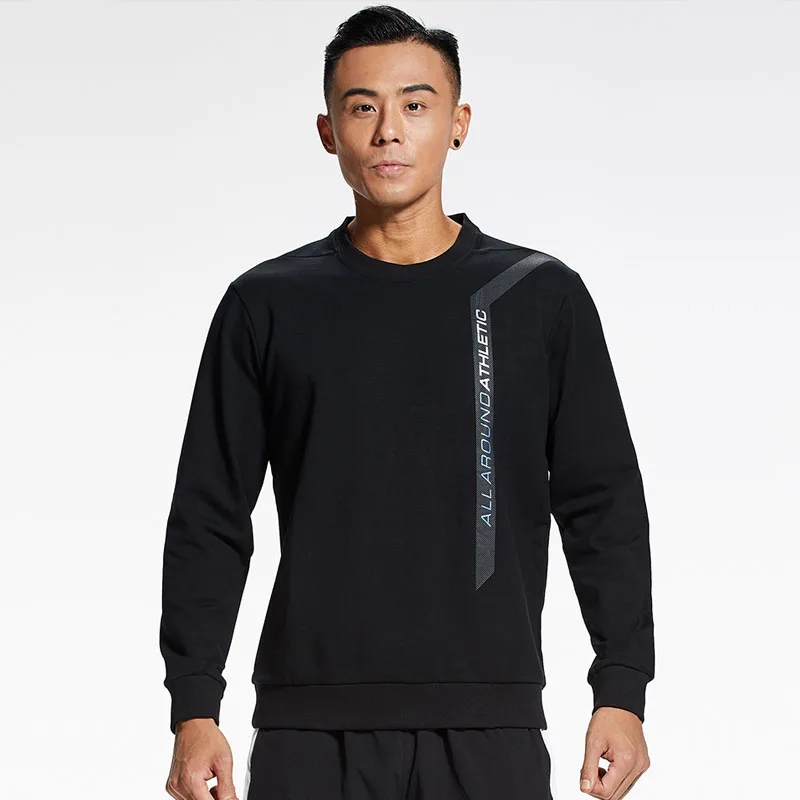 Sportswear men Pullover autumn winter new round neck Gym training casual loose long sleeve trend Outdoor hiking camping top