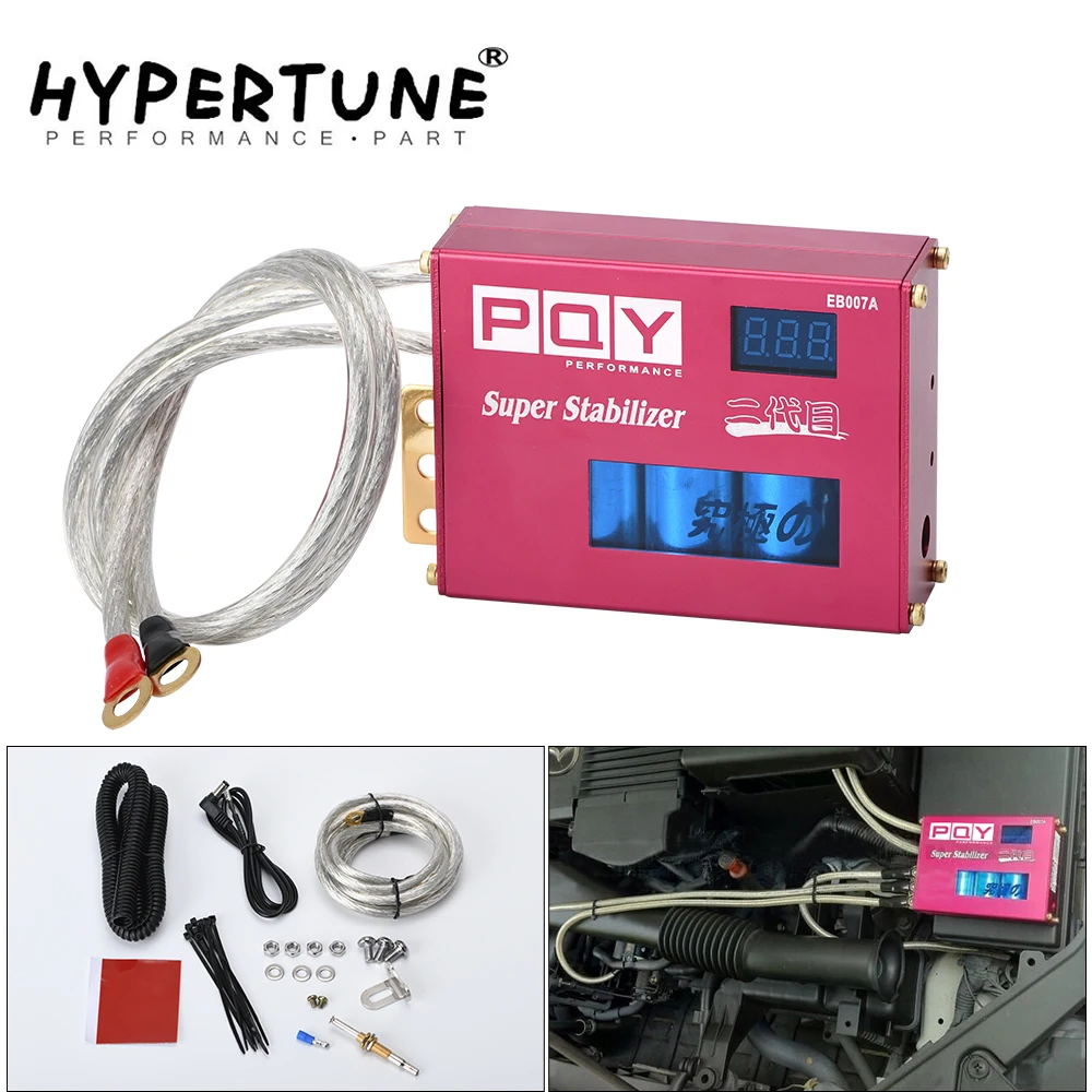 

Universal Power Engine Chip Turbo Voltage Boost Regulator ECU Ignition Booster Volt Stabilizer LED Display Volt Controller