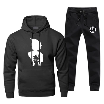 

Dragon Ball Vegeta Gohan Hoodies Pants Sets Sweatshirts Streetwear Men Crewneck Pullovers Suits Sweatpant Tracksuits Male Tops