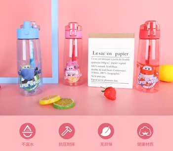 

450ml baby Cartoon Kid Drinking Bottle Feeding Straw Children Cup Feeding Baby Bottles Water Bottle