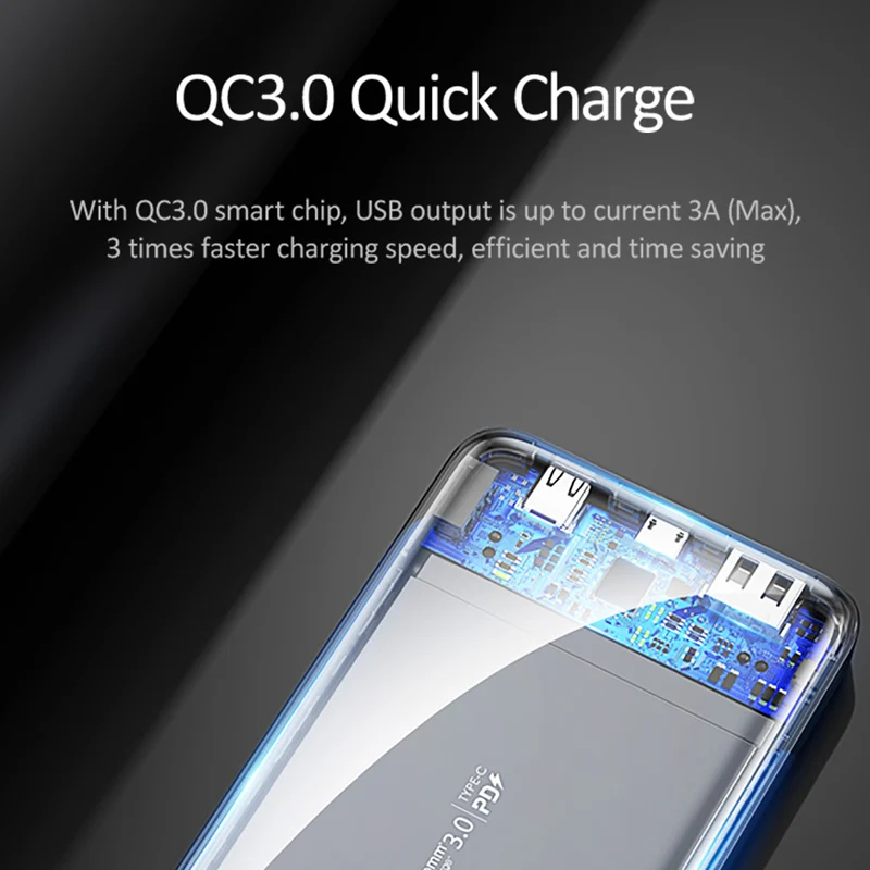 Skup Szybki Bank mocy, USAMS 10000mah PD PowerBank do szybkiego ładowania QC 3.0 PowerBank typ C ładowarka USB do iPhone Xiaomi 9 Samsung